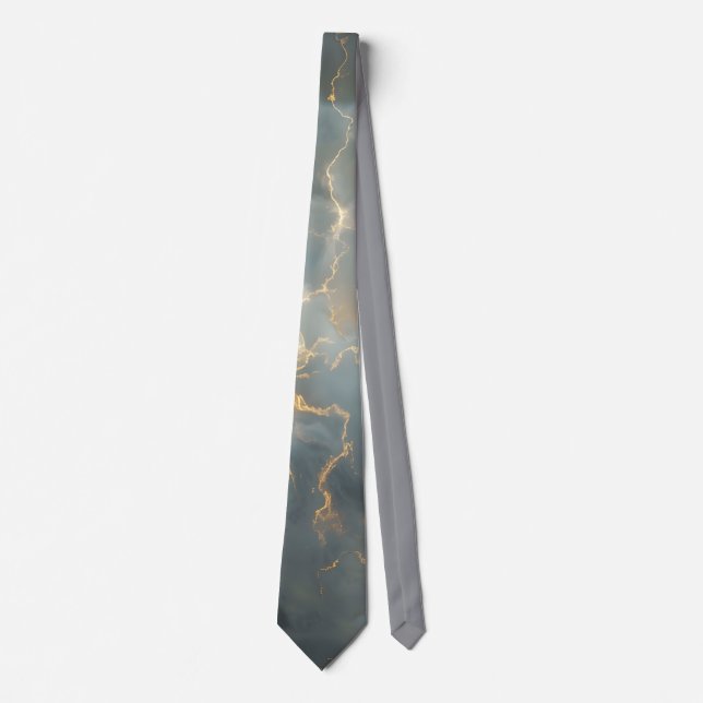 Thunderstorm Tie/tie with lightning Tie (Front)