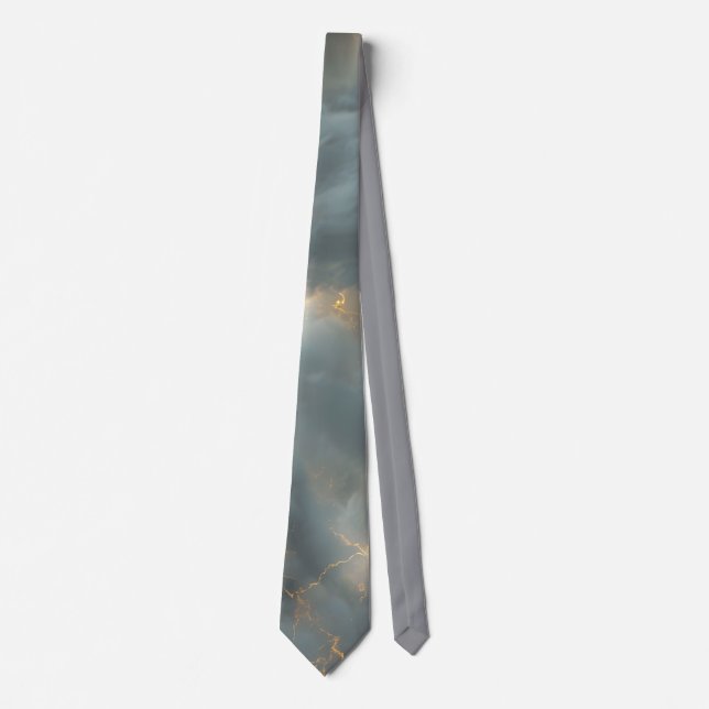 Thunderstorm Tie/tie with lightning Tie (Front)