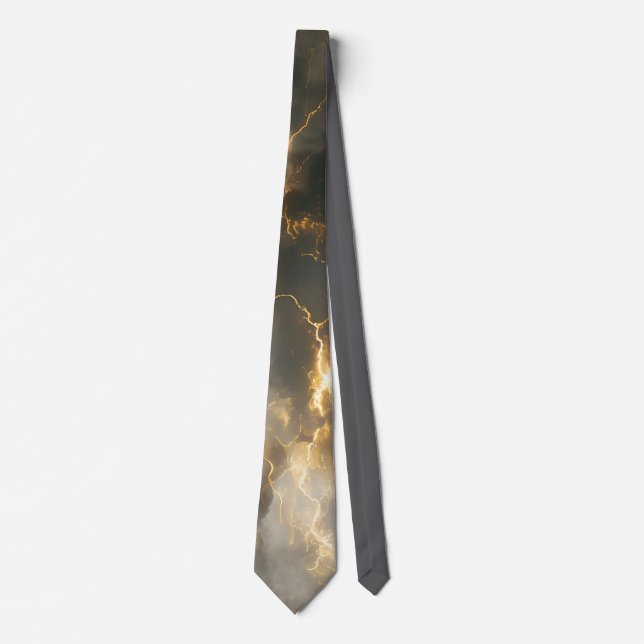 Thunderstorm Tie/tie with lightning Tie (Front)