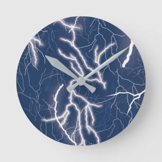 Thunderstrike - Lightening Thunder Storm Round Clock