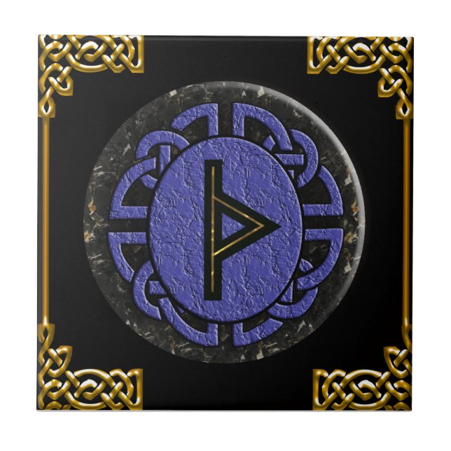 "thuraz" elder futhark tile (Front)