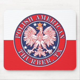 Thurber Texas Polish American Eagle Mouse Mat