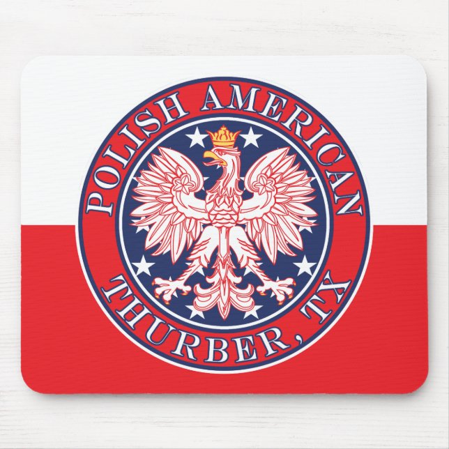 Thurber Texas Polish American Eagle Mouse Mat (Front)