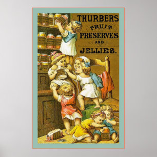 Thurbers ~ Fruit Preserves and Jellies ~ Vintage Poster