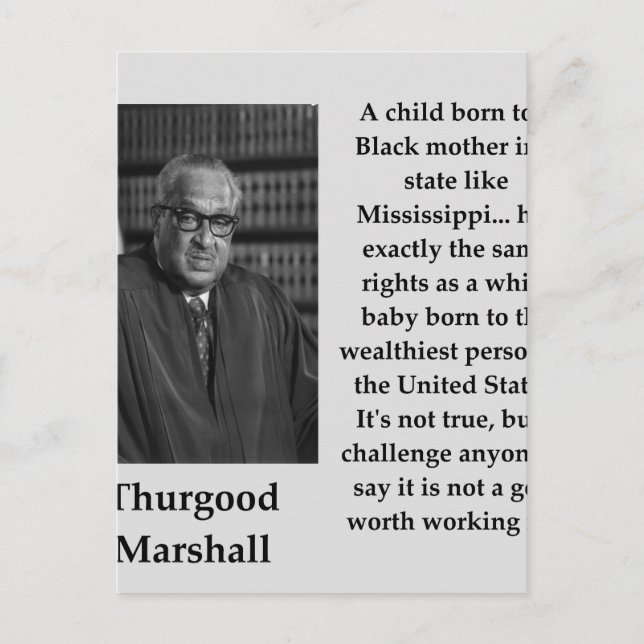 Thurgood Marshall quote Postcard (Front)