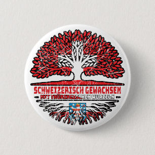 Thüringen Thüringisch Schweizer Schweiz Baum 6 Cm Round Badge
