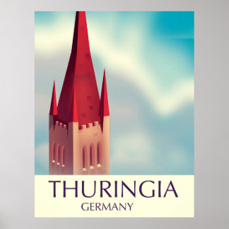 Thuringia Germany travel poster