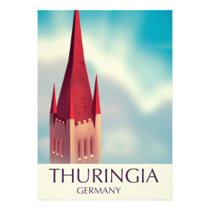 Thuringia Germany travel poster