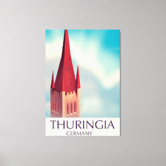 Thuringia Germany travel poster Canvas Print