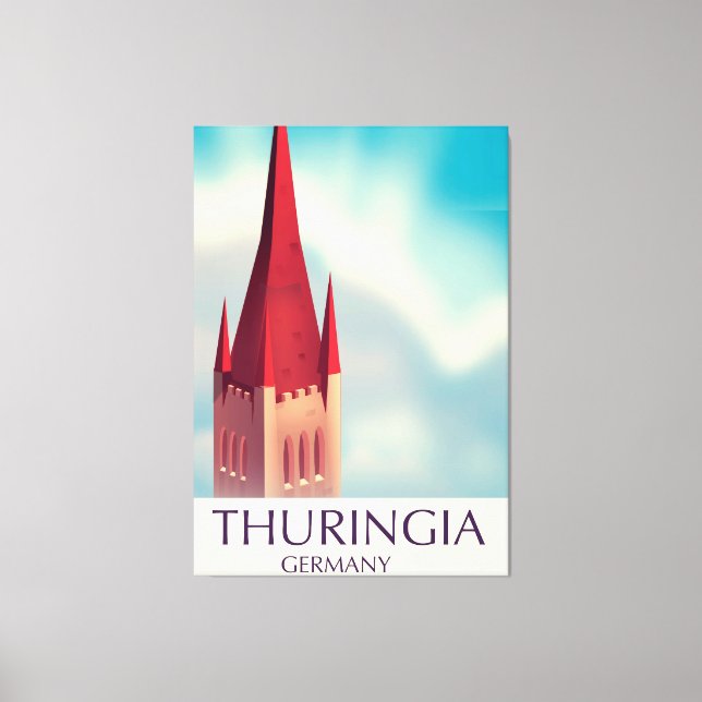 Thuringia Germany travel poster Canvas Print (Front)