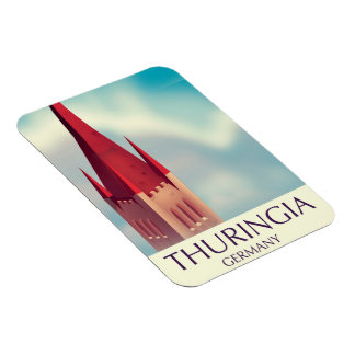 Thuringia Germany travel poster Magnet