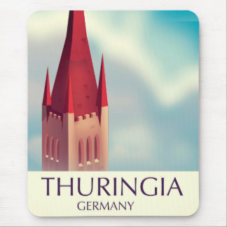 Thuringia Germany travel poster Mouse Mat