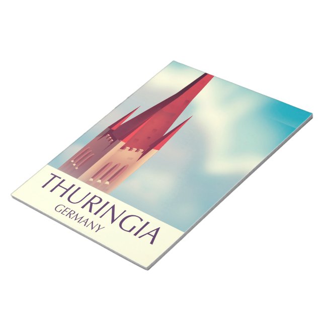 Thuringia Germany travel poster Notepad (Angled)