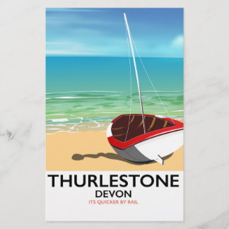 Thurlestone South Devon travel poster Stationery