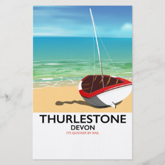Thurlestone South Devon travel poster Stationery