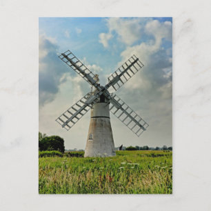 Thurne Dyke Drainage Mill Postcard