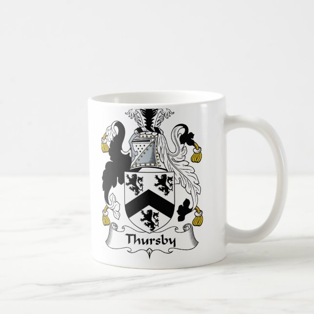 Thursby Family Crest Coffee Mug (Right)