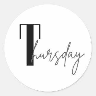 Thursday Classic Round Sticker