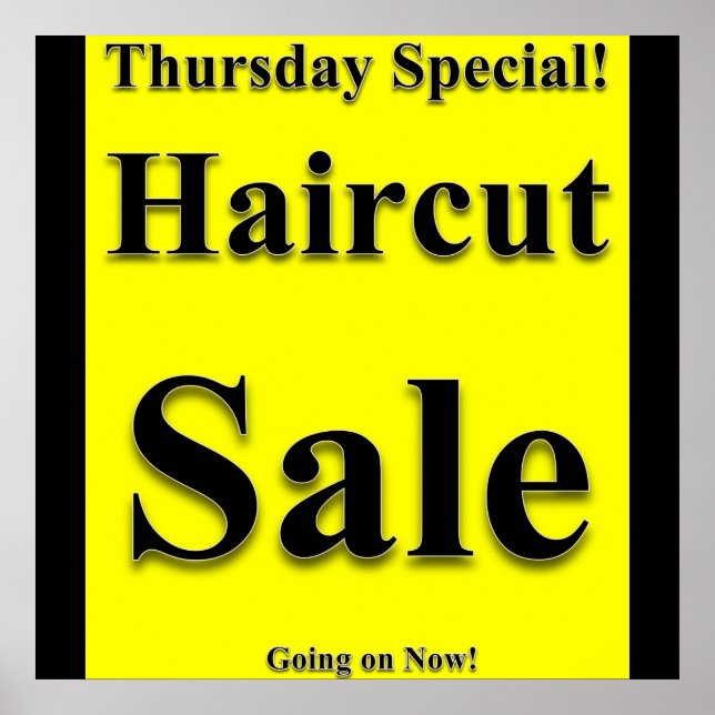 Thursday Haircut Sale Poster Matte (Front)