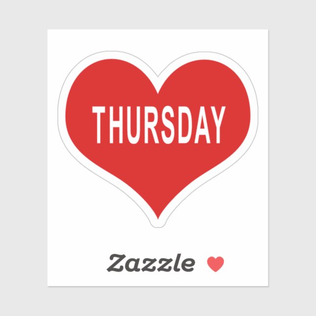THURSDAY Red Love Heart Vinyl Sticker (Sheet)