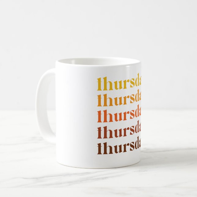 Thursday Thursday, Thanksgiving, Coffee Mug (Front Left)