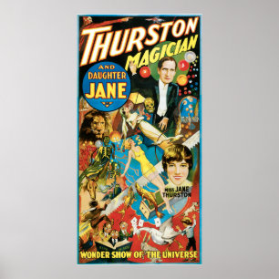 Thurston & Daughter Jane Magician Advertising Poster