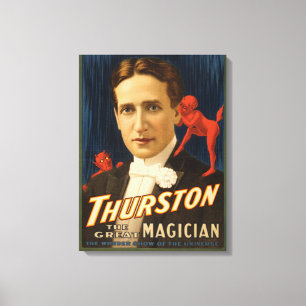 Thurston, Devil telling him secrets Magic Canvas Print