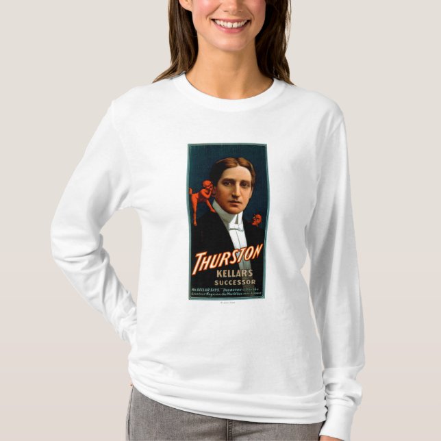 Thurston, Devil telling him secrets Magic T-Shirt (Front)