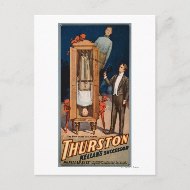 Thurston Kellar's Successor Magic Poster Postcard (Front)