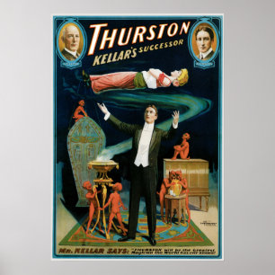 Thurston, Kellers Successor vintage Magician Poster