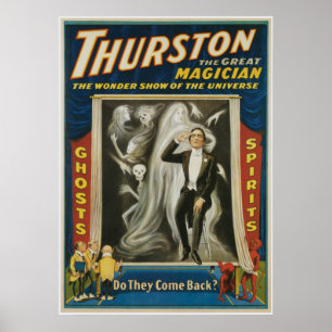 Thurston Magician ~ Ghosts ~ Vintage Magic Act Poster
