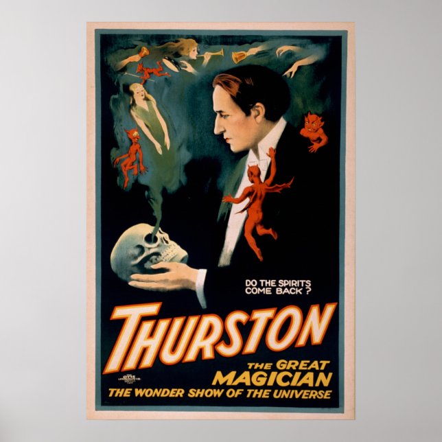 THURSTON Magician Illusionist VAUDEVILLE Poster (Front)