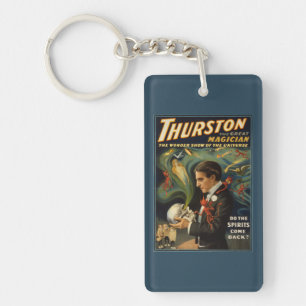 Thurston the Great Magician Holding Skull Magic Key Ring