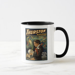 Thurston the Great Magician Holding Skull Magic Mug