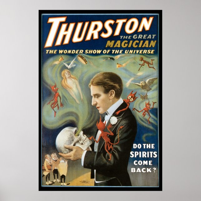 Thurston The Great Magician ~ Vintage Magic Act Poster (Front)
