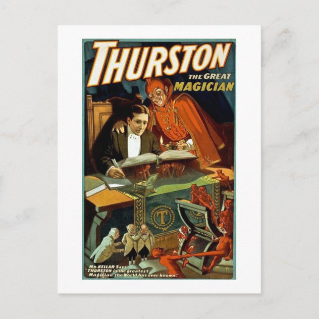 Thurston The Great Magician - Vintage Postcard (Front)