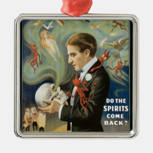 Thurston The Great Vintage Magician Poster Metal Tree Decoration