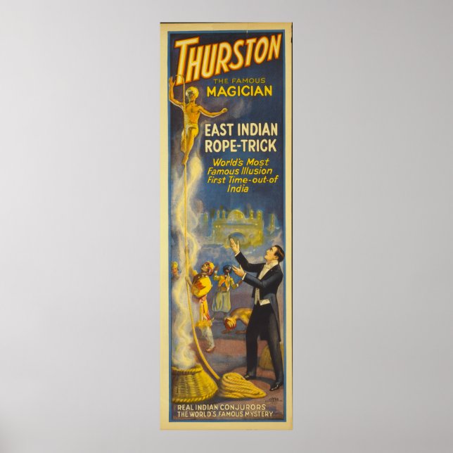 Thurston the magician - East Indian Rope Trick Poster (Front)