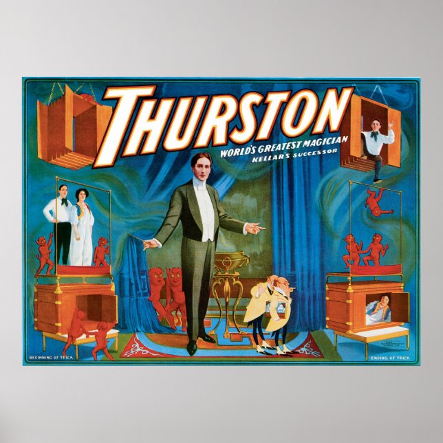 Thurston World's Greatest Magician ~ Vintage Act Poster (Front)