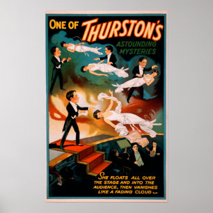 Thurston's Astounding Mysteries Magic Poster