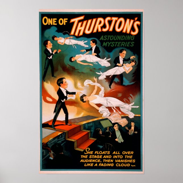 Thurston's Astounding Mysteries Magic Poster (Front)