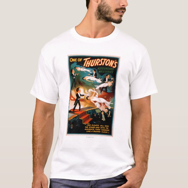 Thurston's Astounding Mysteries Magic Poster T-Shirt (Front)