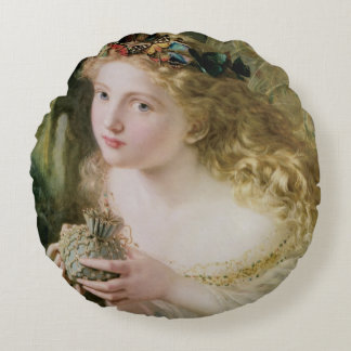 Thus Your Fairy is Made of Most Beautiful Things Round Cushion