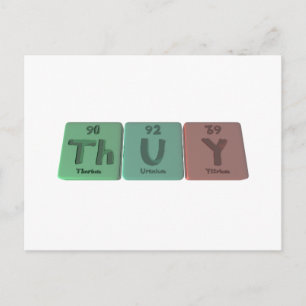 Thuy as Thorium Uranium Yttrium Postcard