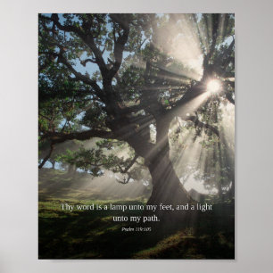 Thy Word Is a Lamp — Psalm 119:105 Art Poster
