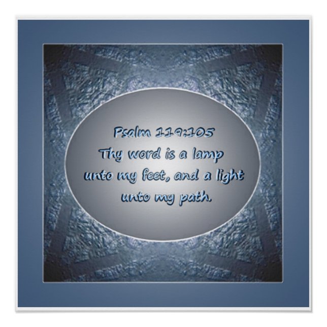 Thy Word is a Lamp Scripture Encouragement Poster (Front)