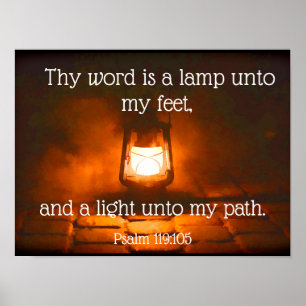 Thy word is a lamp unto my feet Inspirational Poster