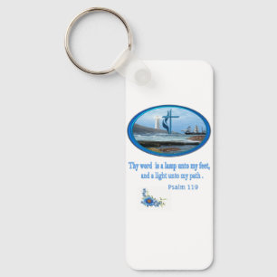 Thy word is a lamp unto my feet keychain