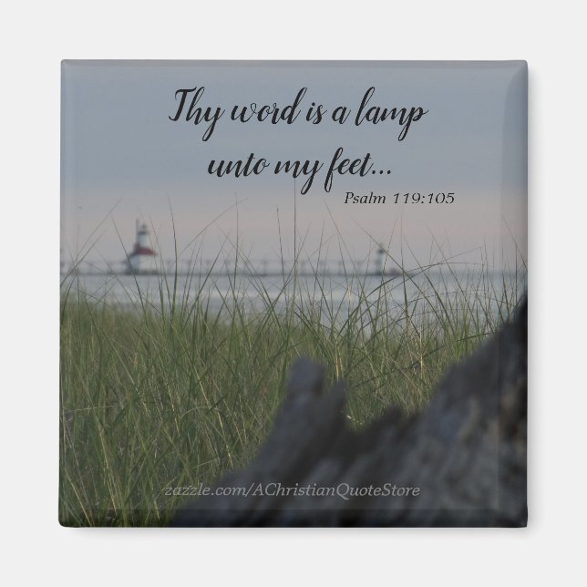 Thy Word Is A Lamp Unto My Feet Magnet (Front)