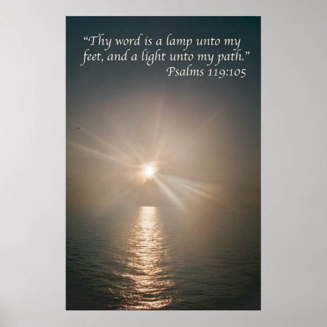 Thy word is a lamp unto my feet  variation 4 poster (Front)